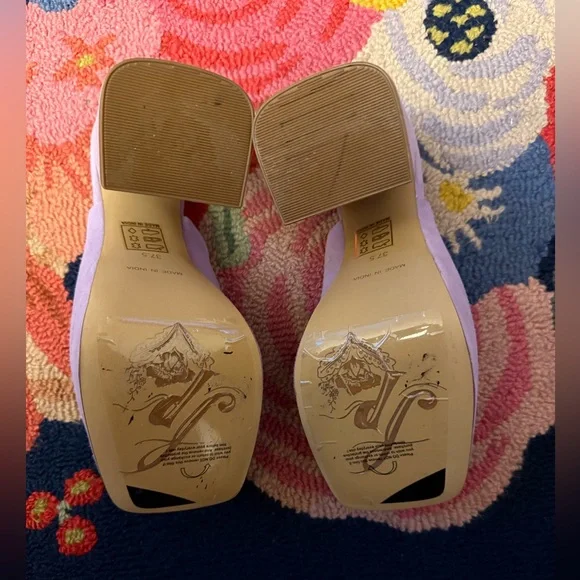 Free People Margo Daring Violet Suede Mule - Picture 5 of 8